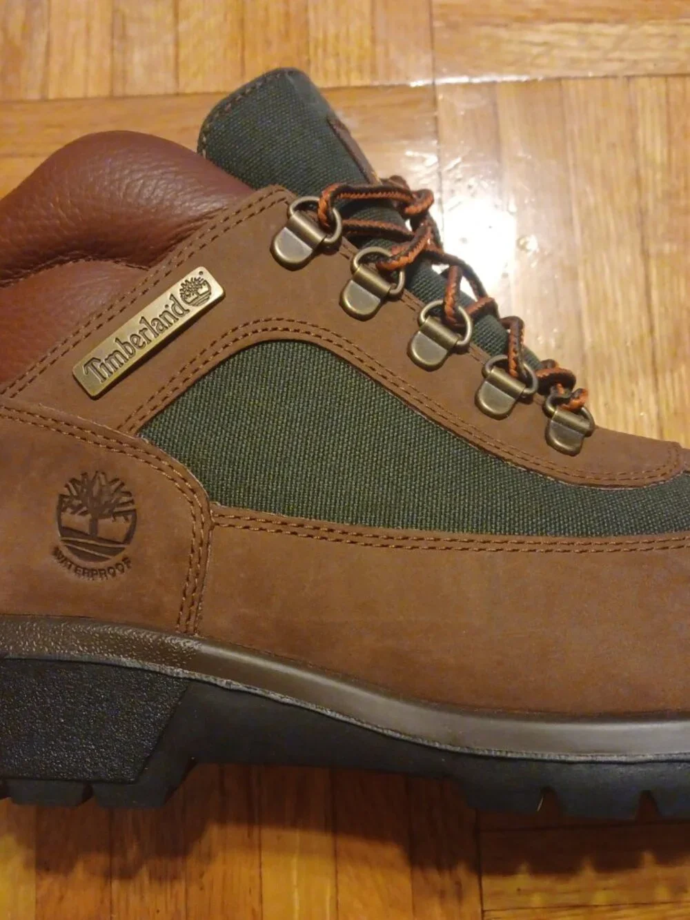 Men's Timberland Hiking Boots, Brown/Green, Sz 9